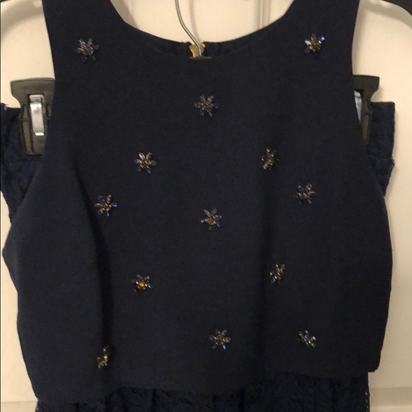 Two Piece Royal Blue Dress - Picture 4 of 8